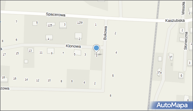 Niepoczołowice, Klonowa, 1, mapa Niepoczołowice