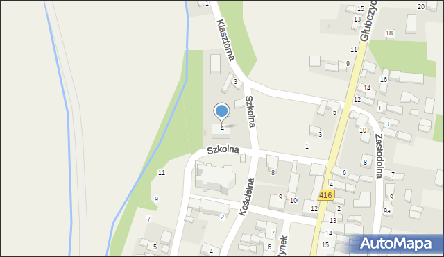 Nowa Cerekwia, Klasztorna, 4, mapa Nowa Cerekwia
