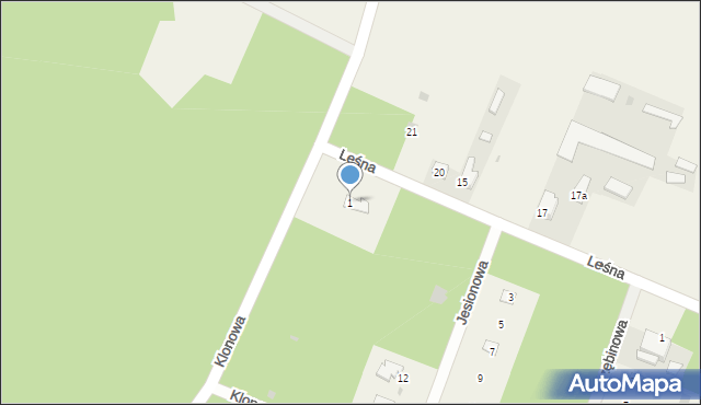 Nowa Łuka, Klonowa, 1, mapa Nowa Łuka