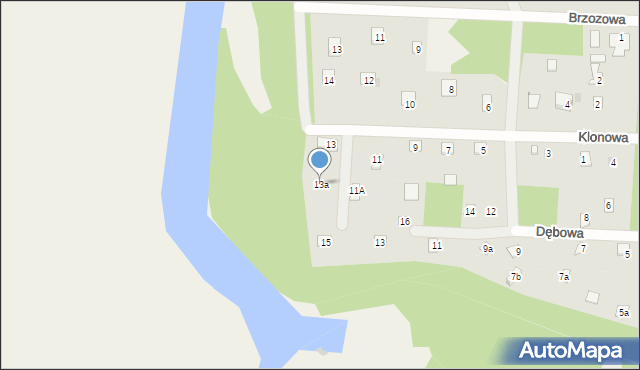 Nowa Wieś, Klonowa, 13a, mapa Nowa Wieś