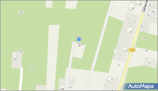 Nowe Chrusty, Klonowa, 14, mapa Nowe Chrusty