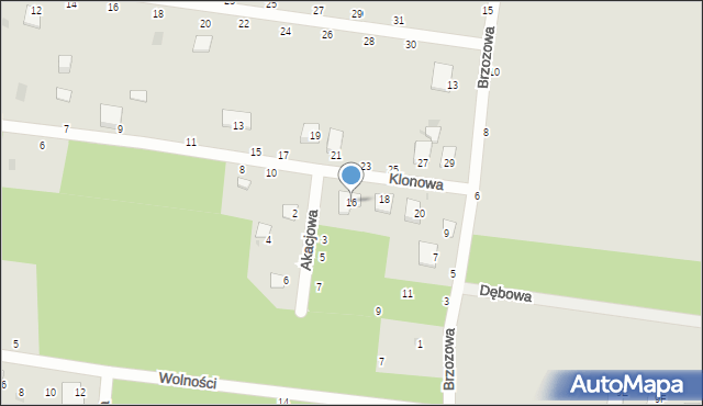 Nowe Miasto, Klonowa, 16, mapa Nowe Miasto