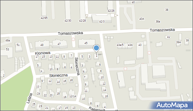 Nowe Miasto nad Pilicą, Klonowa, 1, mapa Nowe Miasto nad Pilicą