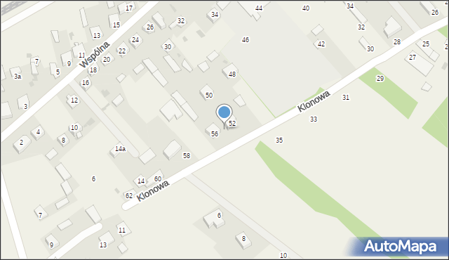 Nowe Opole, Klonowa, 54, mapa Nowe Opole