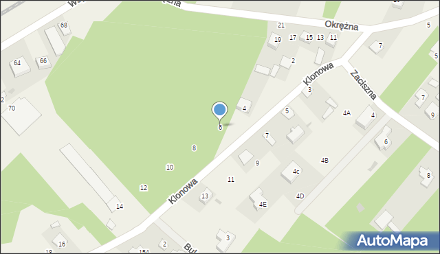 Nowe Opole, Klonowa, 6, mapa Nowe Opole