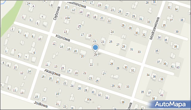 Nowe Proboszczewice, Klonowa, 24, mapa Nowe Proboszczewice