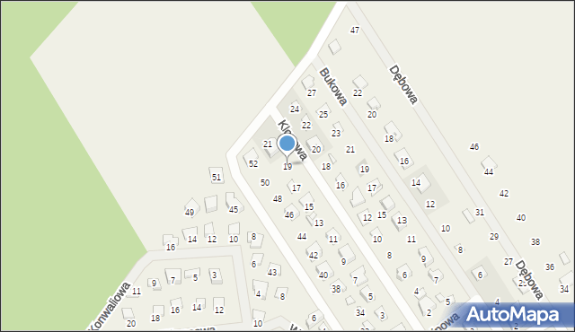 Nowy Dębiec, Klonowa, 19, mapa Nowy Dębiec