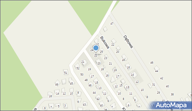 Nowy Dębiec, Klonowa, 22, mapa Nowy Dębiec