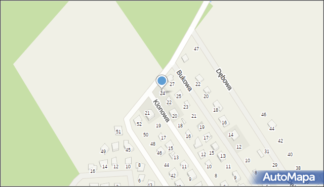Nowy Dębiec, Klonowa, 24, mapa Nowy Dębiec