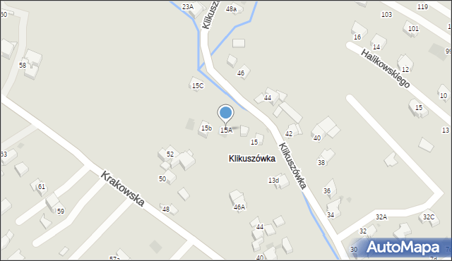 Nowy Targ, Klikuszówka, 15A, mapa Nowego Targu