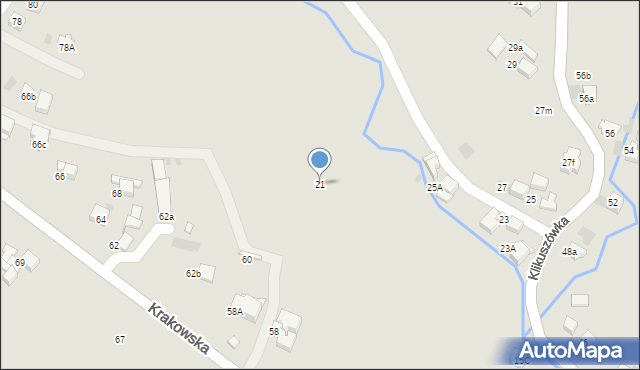 Nowy Targ, Klikuszówka, 21, mapa Nowego Targu