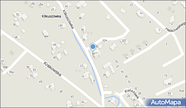 Nowy Targ, Klikuszówka, 30, mapa Nowego Targu