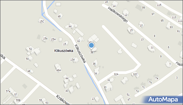 Nowy Targ, Klikuszówka, 38, mapa Nowego Targu