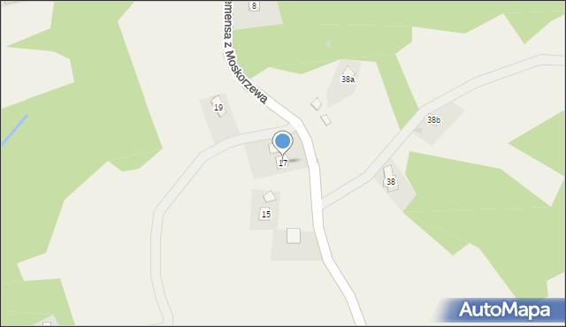 Odrzykoń, Klemensa z Moskorzewa, 17, mapa Odrzykoń