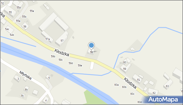 Ołdrzychowice Kłodzkie, Kłodzka, 58, mapa Ołdrzychowice Kłodzkie