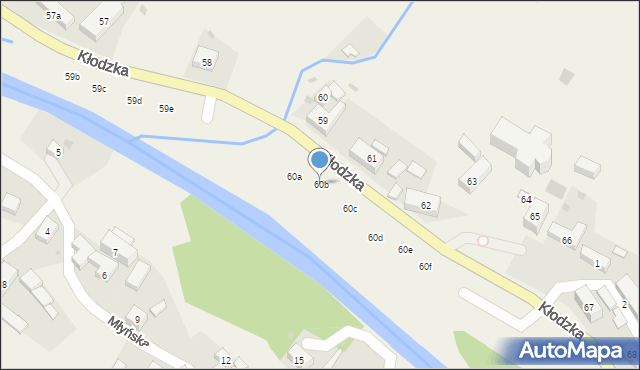 Ołdrzychowice Kłodzkie, Kłodzka, 60b, mapa Ołdrzychowice Kłodzkie