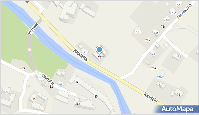Ołdrzychowice Kłodzkie, Kłodzka, 72, mapa Ołdrzychowice Kłodzkie