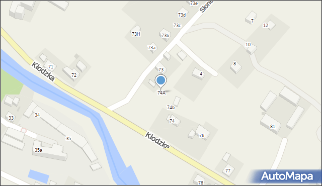 Ołdrzychowice Kłodzkie, Kłodzka, 74A, mapa Ołdrzychowice Kłodzkie