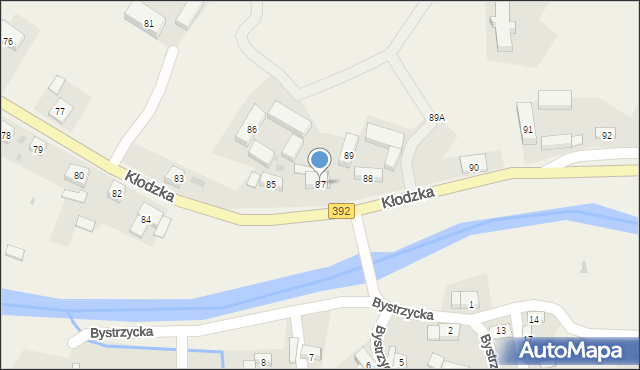 Ołdrzychowice Kłodzkie, Kłodzka, 87, mapa Ołdrzychowice Kłodzkie
