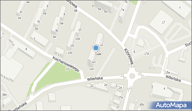 Oleśnica, Klonowa, 12b, mapa Oleśnica