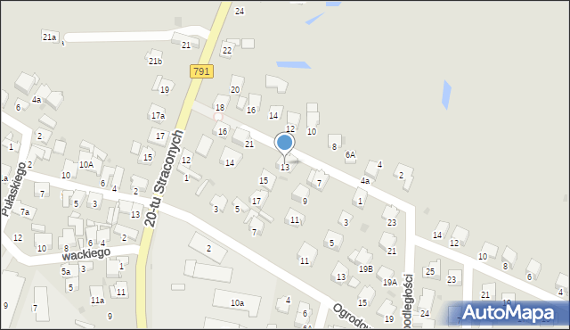 Olkusz, Klonowa, 9, mapa Olkusz