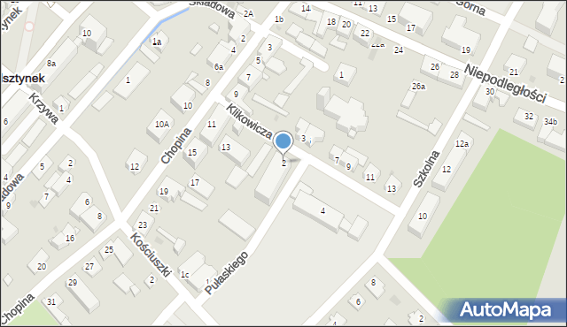 Olsztynek, Klikowicza, 2, mapa Olsztynek