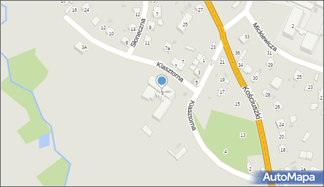 Opatów, Klasztorna, 3, mapa Opatów