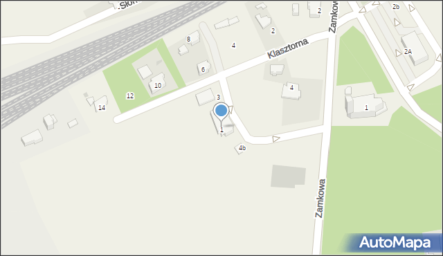 Ornontowice, Klasztorna, 1, mapa Ornontowice