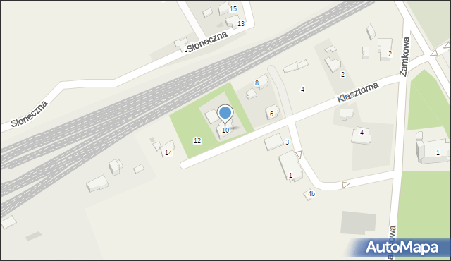 Ornontowice, Klasztorna, 10, mapa Ornontowice