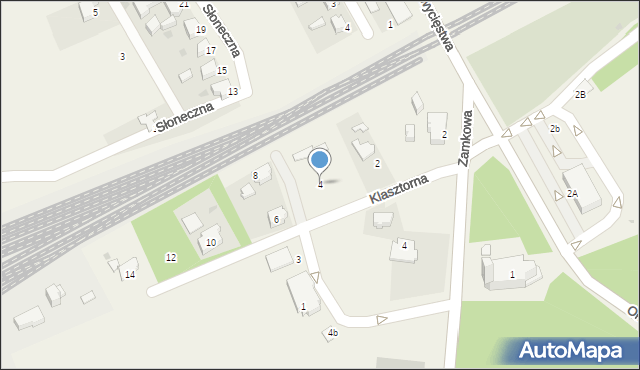 Ornontowice, Klasztorna, 4, mapa Ornontowice