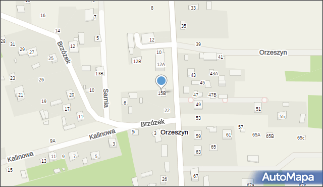 Orzeszyn, Klonowa, 15B, mapa Orzeszyn