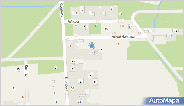 Orzeszyn, Klonowa, 19, mapa Orzeszyn