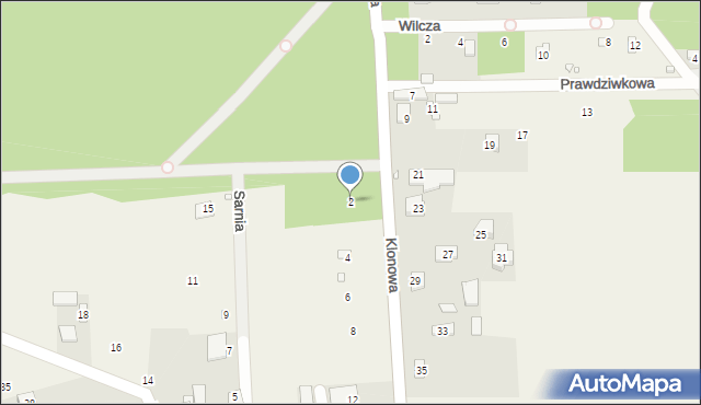 Orzeszyn, Klonowa, 2, mapa Orzeszyn