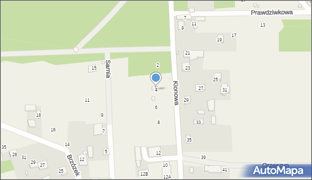 Orzeszyn, Klonowa, 4, mapa Orzeszyn