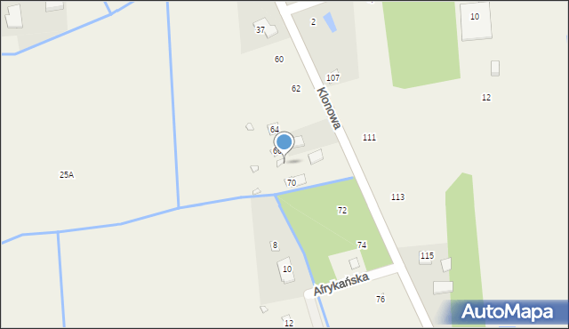 Orzeszyn, Klonowa, 68, mapa Orzeszyn