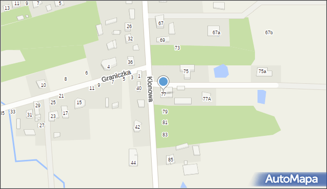 Orzeszyn, Klonowa, 77, mapa Orzeszyn
