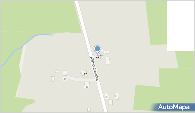 Osiek, Klimontowska, 22, mapa Osiek