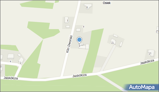 Osiek nad Wisłą, Klin Dworski, 2, mapa Osiek nad Wisłą