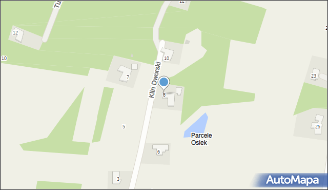 Osiek nad Wisłą, Klin Dworski, 8, mapa Osiek nad Wisłą