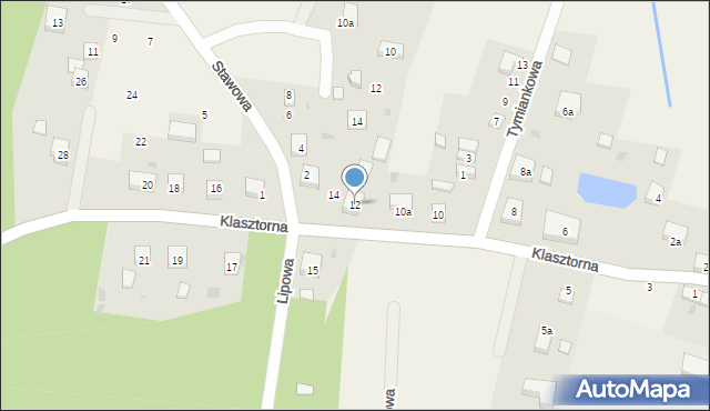 Osolin, Klasztorna, 12, mapa Osolin