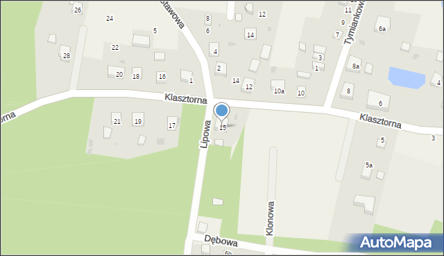 Osolin, Klasztorna, 15, mapa Osolin