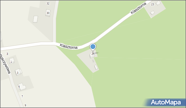 Osolin, Klasztorna, 25, mapa Osolin