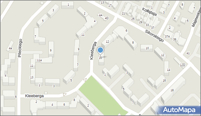Ostrołęka, Kleeberga Franciszka, gen., 10, mapa Ostrołęka