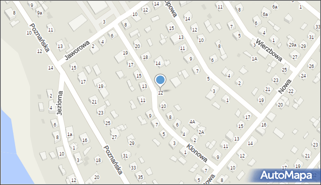 Ostroróg, Klonowa, 12, mapa Ostroróg