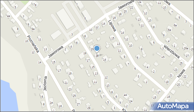 Ostroróg, Klonowa, 18, mapa Ostroróg