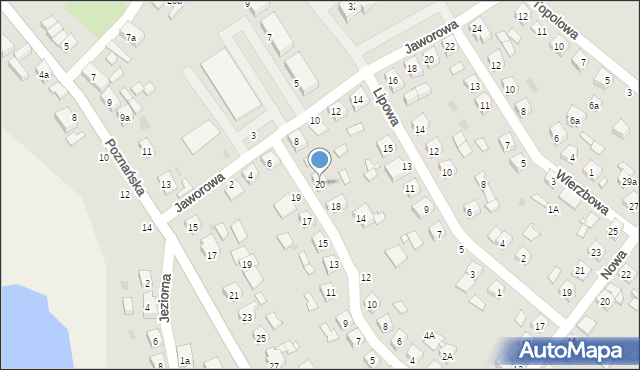 Ostroróg, Klonowa, 20, mapa Ostroróg