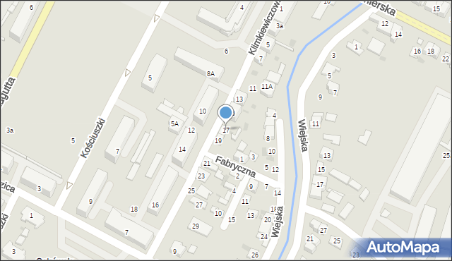 Ostrowiec Świętokrzyski, Klimkiewiczowska, 17, mapa Ostrowiec Świętokrzyski