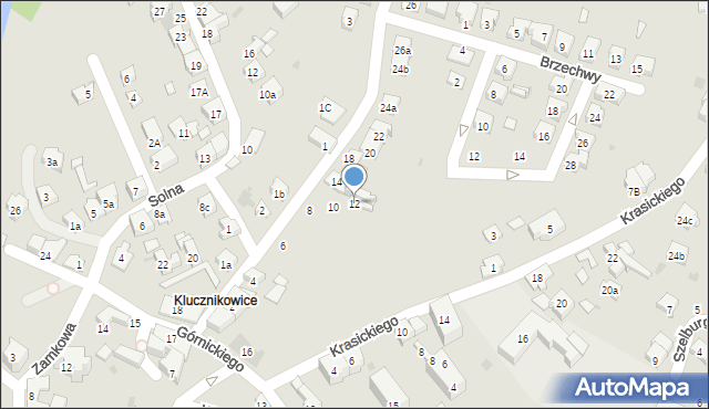 Oświęcim, Klucznikowska, 12, mapa Oświęcimia