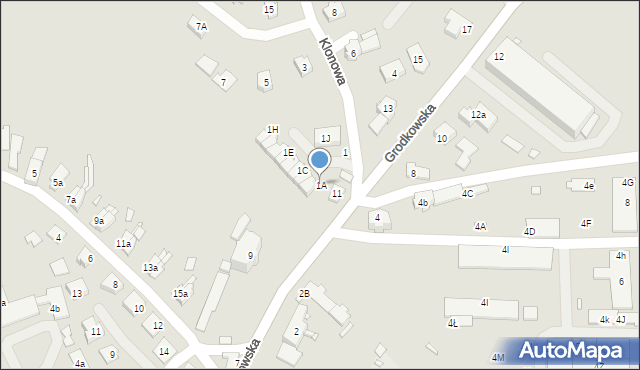 Otmuchów, Klonowa, 1A, mapa Otmuchów