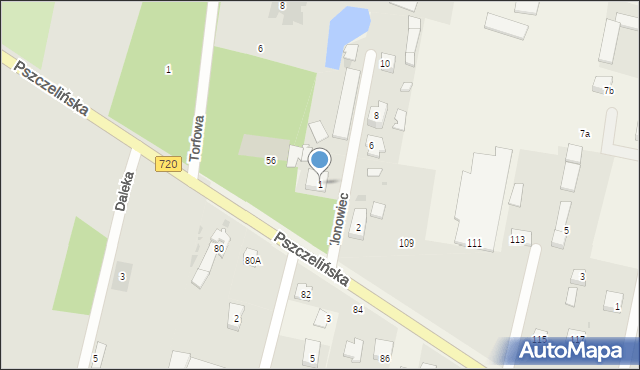 Otrębusy, Klonowiec, 1, mapa Otrębusy